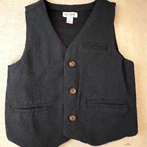 Charcoal gray tweed vest - boys size 5T